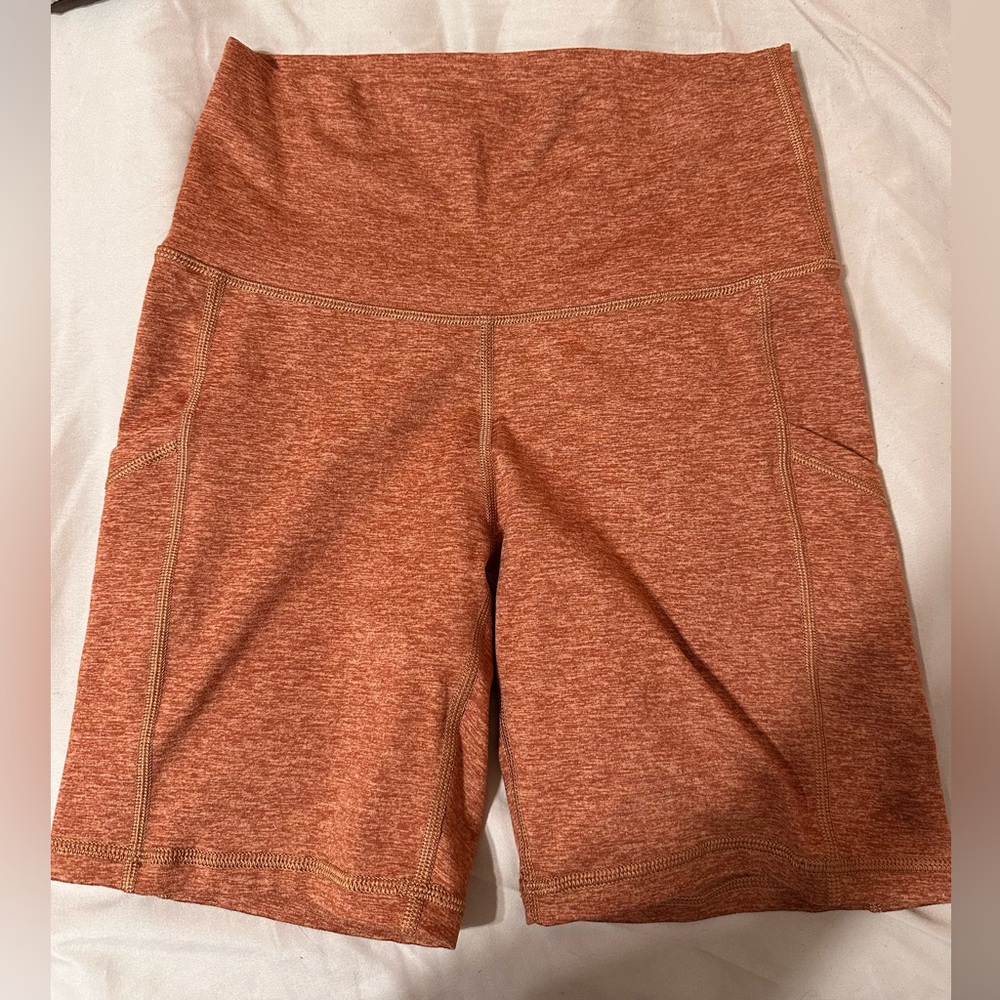OFFLINE by Aerie Burnt Orange Bike Shorts with Pockets | Size Medium
